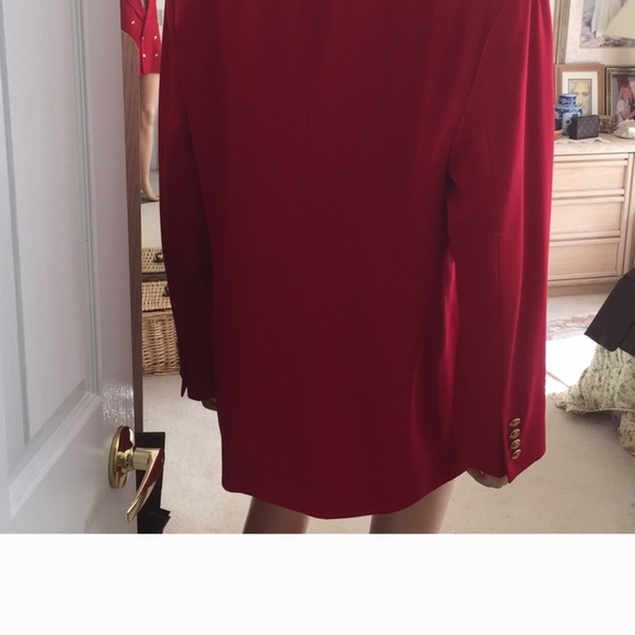 Austin Reed red double breasted blazer - Picture 3 of 6